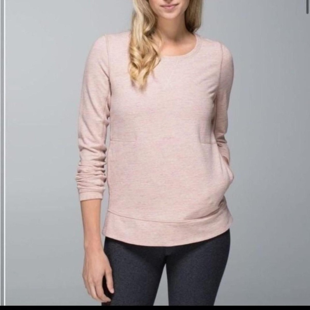 Lululemon Pink Heather exhalation ll Pullover